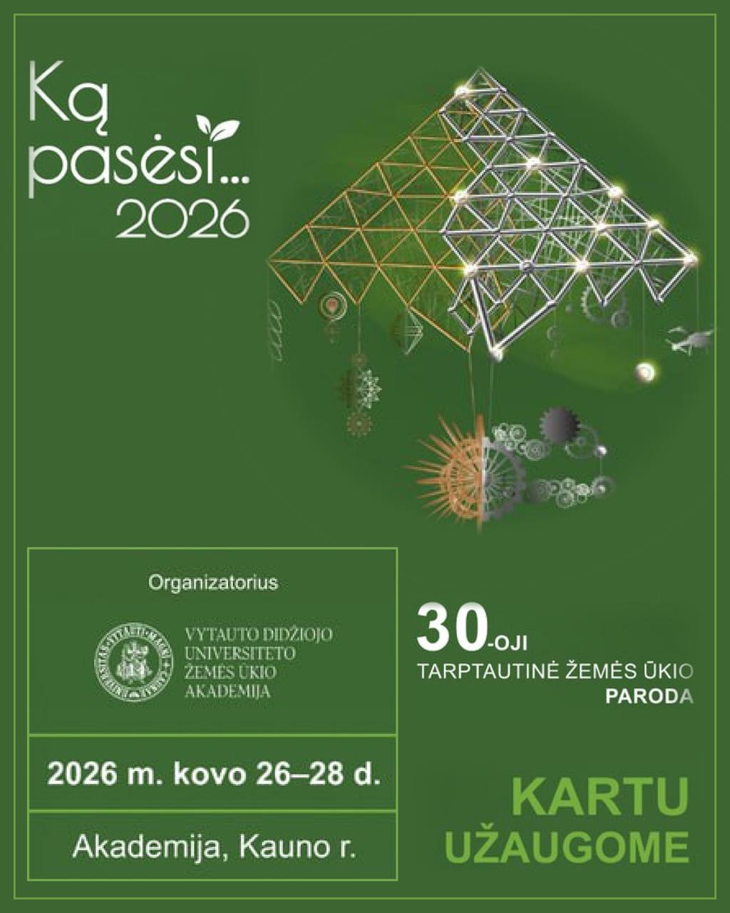 Bohnenkamp tarptautinėje 30-tojoje žemės ūkio parodoje "Ką pasėsi... 2026»
