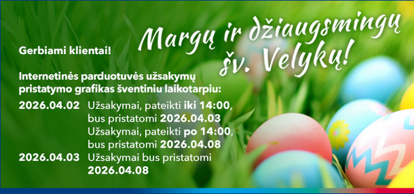 Internetinės parduotuvės užsakymų pristatymo grafikas šventiniu laikotarpiu