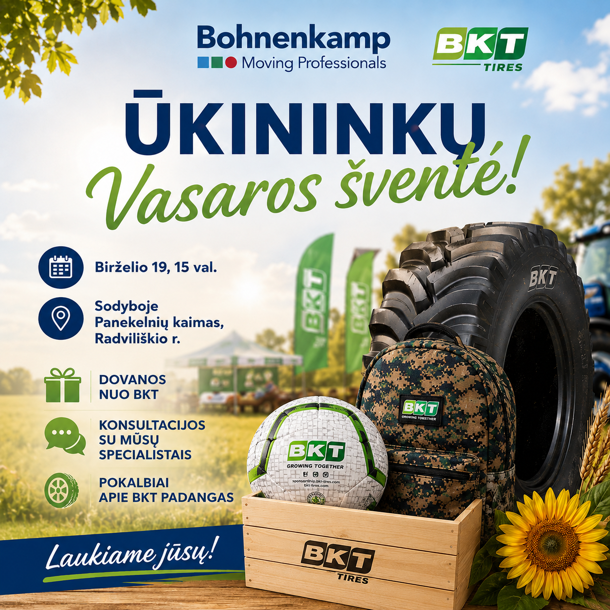 Bohnenkamp ir BKT dalyvaus Ūkininkų vasaros šventėje